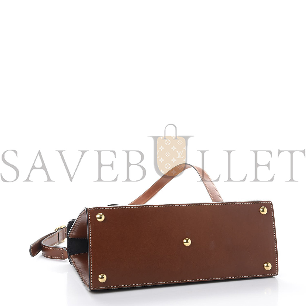 g*u*i gg S*p*e monogram calfskin small padlock top handle bag beige black cuir 43188  (28*19*11cm)